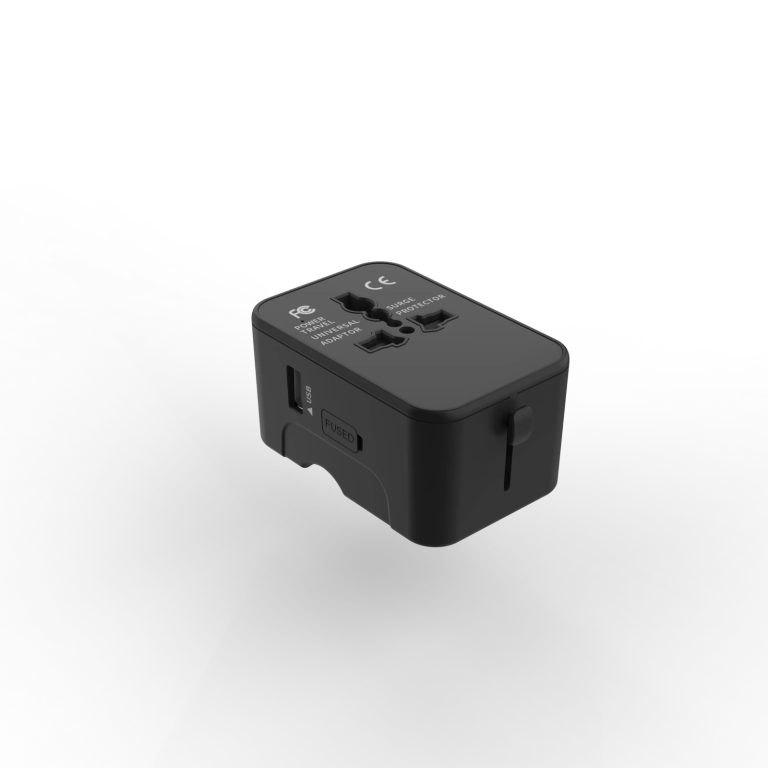 HHT202-2C travel adapter and configuration views